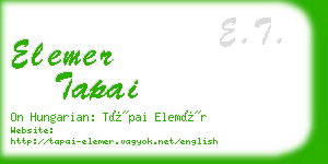 elemer tapai business card